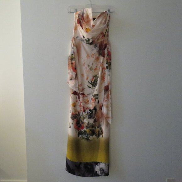 TED BAKER Aymay Opulent Bloom Floral Silk Maxi Dress Wedding - Ted Size 0 - Picture 2 of 16